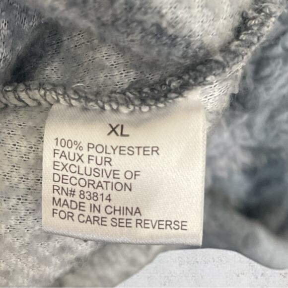 Halcyon Gray Camo Sherpa 1/4 Zip Pullover Jacket Size XL Outdoors Cozy Soft - Picture 8 of 10